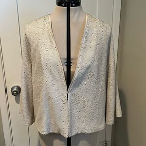 Zara. Equine evening jacket. NWT. Beige neutral color. Excellent condition.
